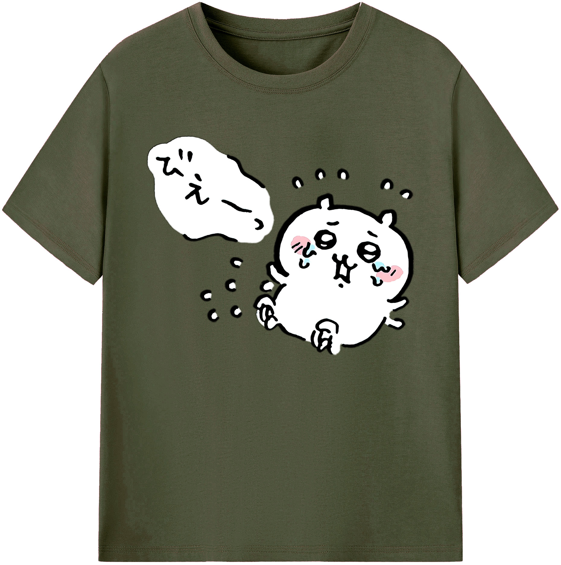 （画像用） ちいかわ ちいかわ Chii-kawa chiikawa 綿100％ メンズ半袖Tシャツ｜肌触りやわらか＆通気性
